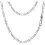 PROSTEEL 925 Sterling Silver Cuban Link Chain/Figaro Chain/Rope Chain, Solid Silver Necklace for Women Men, 14''/18''/20''/22''/24''/26''/28'', Come Gift Box