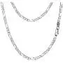 PROSTEEL 925 Sterling Silver Cuban Link Chain/Figaro Chain/Rope Chain, Solid Silver Necklace for Women Men, 14''/18''/20''/22''/24''/26''/28'', Come Gift Box