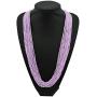 Bocar Long Multiple Row Handmade Beaded Statement 33'' Necklace for Women with Gift Box