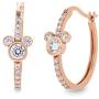 Disney Jewelry for Women Mickey or Minnie Mouse Sterling Silver Cubic Zirconia Hoop Earrings