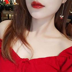 Happyyami Adorbale Mouse Drop Dangle Earring Charm Rat Animal Stud Earrings Jewelry Decorative Gift for Women Girls (Golden and Red)