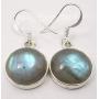 SilverStarJewel Bijoux 14 x 14 mm Labradorite Earrings 1.3'' Sterling Silver