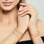 Hicarer 15 Pieces Women Chain Bracelets Set Adjustable Gold Cuban Snake Geometric Beaded Hip Hop Chunky Chain Link Bracelet for Women Girls Valentines Day Jewelry