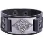 cooltime Black Wings Dragon Viking Mens Leather Bracelet Celtic Jewelry (Silver) cooltime Black Wings Dragon Viking Mens Leather Bracelet Celtic Jewelry (Silver)