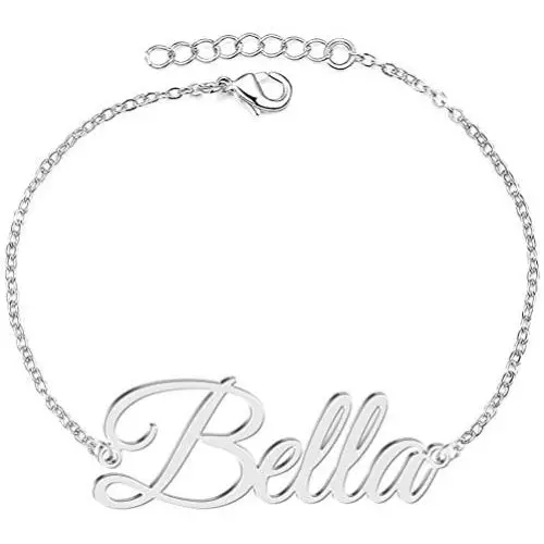 Joelle Custom Name Anklet Bracelet Personalized Sterling Silver Dainty Classic Anklet for Women Girls Joelle Custom Name Anklet Bracelet Personalized Sterling Silver Dainty Classic Anklet for Women Girls