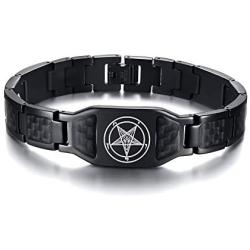 XUANPAI Stainless Steel Wristband ID Cross Bracelet Prayer Jewelry for Men Boys,Adjustable