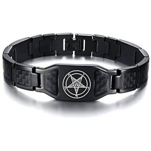 XUANPAI Stainless Steel Wristband ID Cross Bracelet Prayer Jewelry for Men Boys,Adjustable