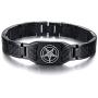 XUANPAI Stainless Steel Wristband ID Cross Bracelet Prayer Jewelry for Men Boys,Adjustable