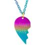 Lux Accessories Big Sis Lil Sis Little Sister BFF Best Friends Forever Necklace 2pc Set