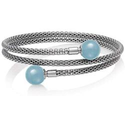 Sterling Silver Natural Aquamarine Gemstone Bracelet