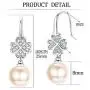Sllaiss 925 Sterling Silver Pearl Drop Earrings for Women Heart- Shaped Clover Cubic Zirconia Dangle Earrings Lucky Jewelry Gift for Birthday Anniversary Sllaiss 925 Sterling Silver Pearl Drop Earrings for Women Heart- Shaped Clover Cubic Zirconia Dangle Earrings Lucky Jewelry Gift for Birthday Anniversary