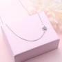 S925 Sterling Silver Jewelry Sideways Camellia Flower Choker Necklace 14+4''