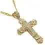 maket 2018 Mens Fashion Jewelry 18K Gold / 925 Silver Plated Diamond Stainless Steel Cross Pendant Necklace Chain maket 2018 Mens Fashion Jewelry 18K Gold / 925 Silver Plated Diamond Stainless Steel Cross Pendant Necklace Chain