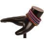 Touchstone New Silk Thread Bangle Collection Indian Bollywood Handcrafted Faux Silk Thread Exotic Look with Golden Beads Designer Bangle Bracelets Set of 12 for Women.