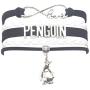 HHHbeauty Penguin Bracelet Jewelry Leather Infinity Love Penguin Gifts Penguin Jewelry Bracelet Gifts for Women, Girls, Men, Boys Most Popular Penguin Themed Gifts