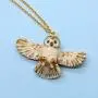 Barn Owl Necklace Hand Painted Porcelain Necklace Ceramic Animal Necklace Pendant Barn Owl Necklace Hand Painted Porcelain Necklace Ceramic Animal Necklace Pendant