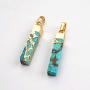 ZENGORI 1 Pcs Gold Plated Copper Natural Turquoise Multi-Kind Shape Pendant for Unisex