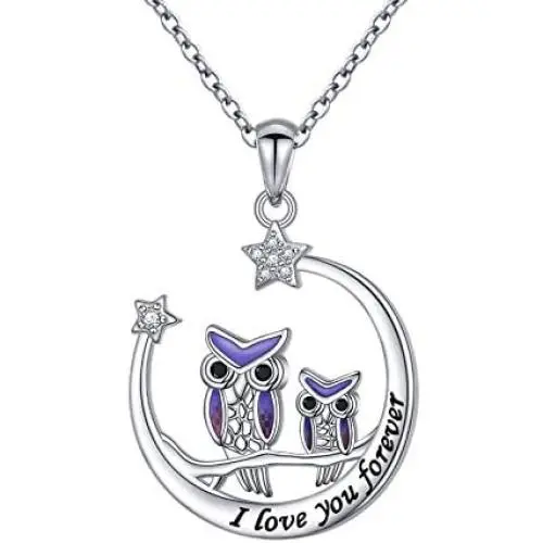 YinShan Sterling Silver Owl Tree of Life/Owl Moon Pendant Necklace for Women Teen Girls Owl Gifts for Owl Lover Jewelry YinShan Sterling Silver Owl Tree of Life/Owl Moon Pendant Necklace for Women Teen Girls Owl Gifts for Owl Lover Jewelry