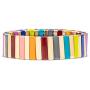 Benevolence LA Tile Bracelets for Women | Enamel Bracelets for Women | Stackable Bracelet for Women | Fashion Bracelets for Women with Stretchy Elastic Interior