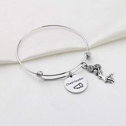 KUIYAI Cheer Necklace Cheerleader Megaphone Pendant Necklace Cheerleading Gifts