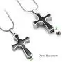 Cremation Jewelry Black Cross Urn Pendant Keepsake Memorial Necklace Cremation Jewelry Black Cross Urn Pendant Keepsake Memorial Necklace