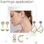 Dofash 12Pairs Stud Drop Dangle Earrings Set with Gift Box & Earring Stand - Pearl Earrings+Tassel Earrings+Dangle Earrings+Ball Earrings+Crystal Rhinestone Earrings for Womens Fashion Jewelry