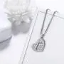 Initial Letter Necklace/Earrings 925 Sterling Silver 26 A-Z English Alphabet Fashion Name Pendant/Studs Earrings Crystal Cubic Zironia Jewelry