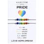 VU100 Gay Pride LGBT Rainbow Bracelets, Love is Love Braided String Relationship Bracelets for Women Girl Couple Lesbian Friends Daughter Jewelry Gifts