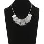 HSWE Statement Collar Necklace Bar Drop Earrings Set for Women Enamel Tricolor Bib Necklace Choker Necklace