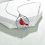Cardinal Necklace Sterling Silver Red Bird Memorial Gift for Women Cardinal Jewelry for Girls Loved Ones