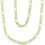14k Two Tone Gold Hollow 2mm-10mm White Pave Figaro Chain with Lobster Claw Clasp | Italian Gold Necklaces | Gold Figaro Necklaces for Men and Women 14k Two Tone Gold Hollow 2mm-10mm White Pave Figaro Chain with Lobster Claw Clasp | Italian Gold Necklaces | Gold Figaro Necklaces for Men and Women