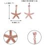 EVER FAITH Womens Austrian Crystal Vivid Starfish Prom Party Pierced Dangle Earrings