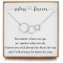OFGOT7 Sister Necklaces from Sister Gifts - Sterling Silver Infinity Three Circles Necklace for Sisters, 3 Sister Gifts from Sister, Birthday Jewelry Friendship Gifts