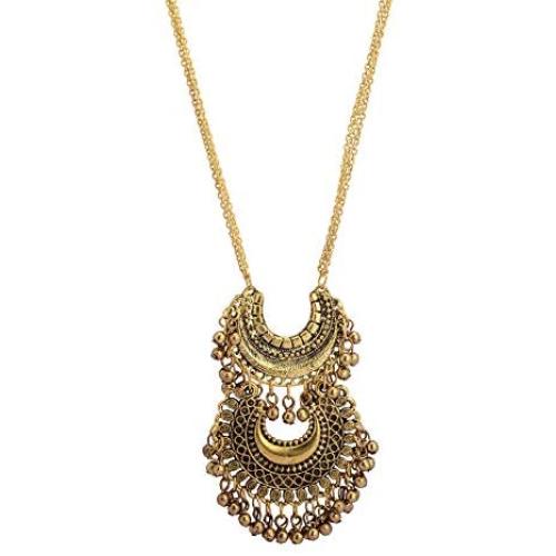 Zephyrr Fashion Turkish Style Beaded Pendant Long Necklace for Women Boho Gypsy Statement Jewelry JAN-690