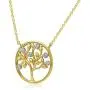 TJD 0.03 Carat White Natural Diamond Pendant Necklace 10K White Gold (G-H Color, I2-I3 Clarity) Diamond Pendant Necklace for Women Diamond Jewelry Gifts for Women