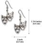 Comedy Tragedy Masks for Drama Theater and Actors Silver Finish Pewter Dangle Earrings