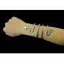 idealway Vintage Punk Silver Snake Open Bangle Cuff Bracelet for Men Women