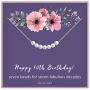 SOLINFOR 70th Birthday Gifts for Women - Sterling Silver Necklace Seven Pearls for Her 7 Decades - 70 Years Old Jewelry Gift Idea