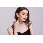 Mealguet Jewlery Stainless Steel Cubic Zirconia CZ Microphone Pendant Necklace for Women with Chain