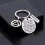 WSNANG Sobriety Gift Addiction Recovery Gift Always Remember You are Braver Stronger Smarter Than You Think Keychain Alcoholics Anonymous Gift New Beginnings Gift