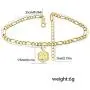 FUTIMELY 18K Gold Plated Initial Anklet for Women Girls Men,Cute Summer Sandy Beach Anklet Bracelet,Figaro Chain Frosted Coin Disk Pendant Foot Jewelry FUTIMELY 18K Gold Plated Initial Anklet for Women Girls Men,Cute Summer Sandy Beach Anklet Bracelet,Figaro Chain Frosted Coin Disk Pendant Foot Jewelry