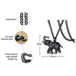 XUANPAI Elephant Urn Necklace for Ashes Cremation Keepsake Locket Memorial Pendant for Men Women