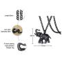 XUANPAI Elephant Urn Necklace for Ashes Cremation Keepsake Locket Memorial Pendant for Men Women