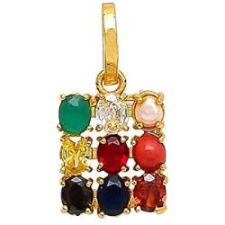 SoilMade Navratna Square Pendant, 100% Original and Very Rare Collection Pick Use - Make in India