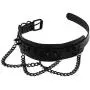 FM FM42 Unisex Multicolor Simulated Leather PU Black-Tone Rivets Spike Spiked 3 Layer Chains Choker Collar Necklace FM FM42 Unisex Multicolor Simulated Leather PU Black-Tone Rivets Spike Spiked 3 Layer Chains Choker Collar Necklace