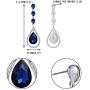 EVER FAITH Austrian Crystal Bridal Hollow-out Teardrop Pierced Dangle Earrings