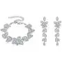 BriLove Womens Wedding Bridal Crystal Multi Marquise-Shape Leaf Tennis Bracelet Dangle Earrings Set BriLove Womens Wedding Bridal Crystal Multi Marquise-Shape Leaf Tennis Bracelet Dangle Earrings Set