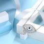 Protective Evil Eye Jewelry Gift 925 Sterling Silver Blule Evil Eye Ring/Earrings/Bracelet/Necklace/Magen David with Evil Eye Necklace New Year Valentine Gift for Women Girls