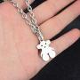 ALAIX Womens Choker Necklace Silver Chain Necklace Girls Choker Necklace for Women Teen girls (Love you more)