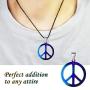 AOOVOO Peace Sign Necklace, 316 Stainless Steel 1960s 1970s Retro Hippie Party Accessories Pendant, Handmade Jewelry Gift for for Men Women(Multi-Color)